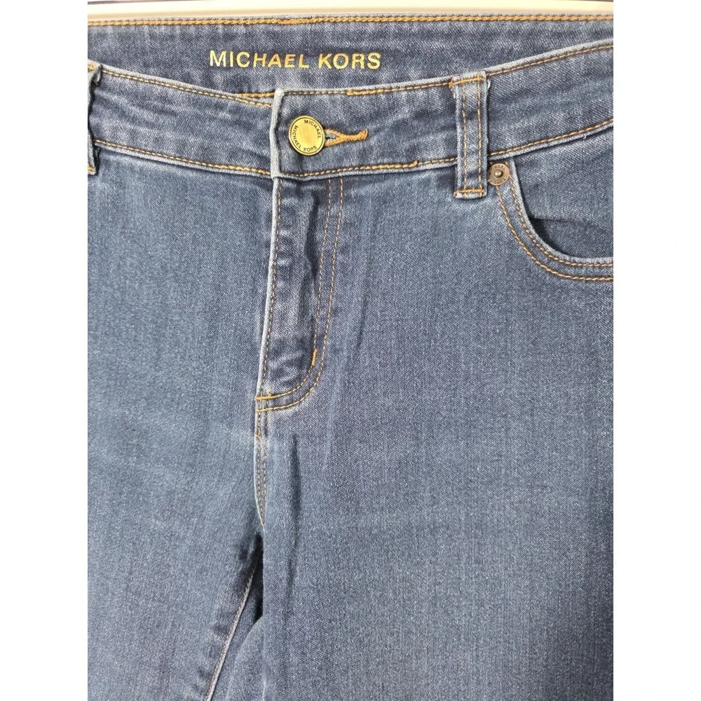 Michael Kors Skinny Jeans Women Size 8 Blue Denim Stretch Mid Rise